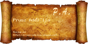 Prusz Adélia névjegykártya